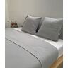 SI·SOM·DOS Sábana de punto 100% algodón gris para cama de 180 cm con almohadas