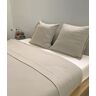 SI·SOM·DOS Sábana de punto 100% algodón gris para cama de 180 cm con almohadas
