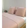 SI·SOM·DOS Sábana de punto 100% algodón rosa para cama de 150 cm con almohadas