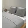SI·SOM·DOS Sábana de punto 100% algodón gris para cama de 150 cm con almohadas