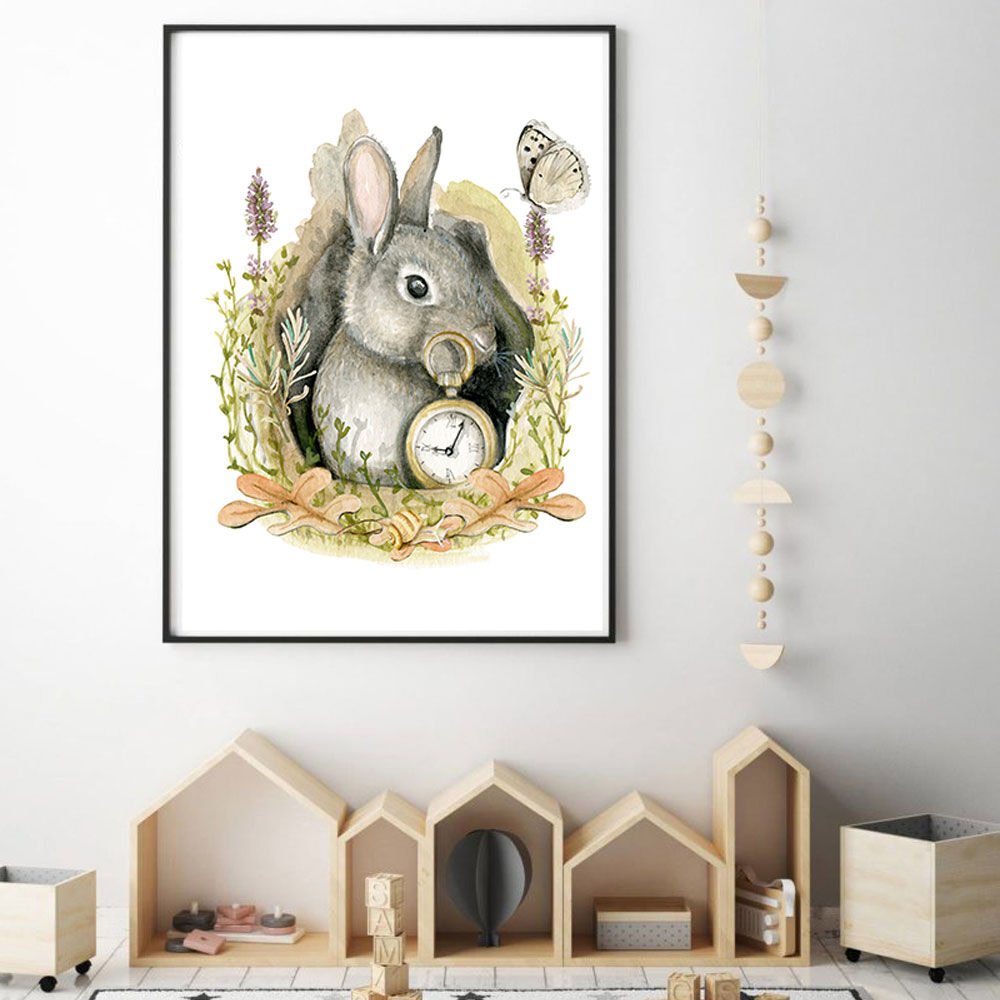imda Lámina decorativa 'Conejo' (lienzos: Medida 30 x 40cm)