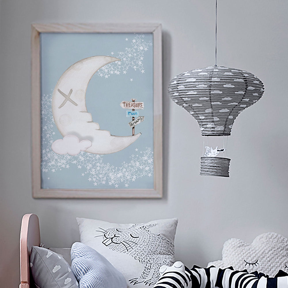 imda Lámina decorativa 'Luna tesoro' (lienzos: Medida 61 x 91cm)