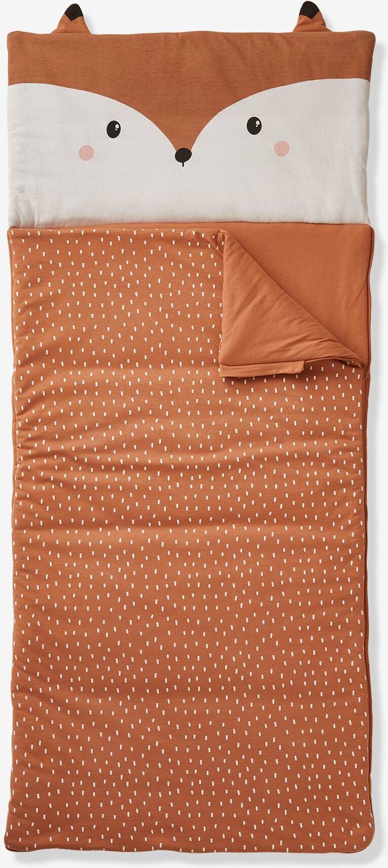 VERTBAUDET Saco de dormir Zorrito marron medio estampado