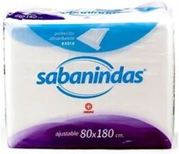 sabanindas protector de cama absorbente extra 80x180 30uds