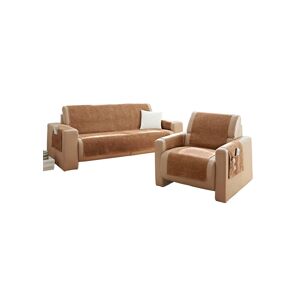 Goldner Fashion Nojatuolin ja sohvan irtopäällinen - camel - Gr. 165 x 138 cm