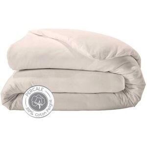 Housse de couette percale Tradilinge BEIGE (Couleur : Beige)