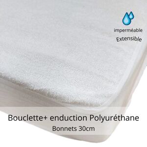 Protege matelas BED & PROTECH' Bouclette (Couleur : Blanc)