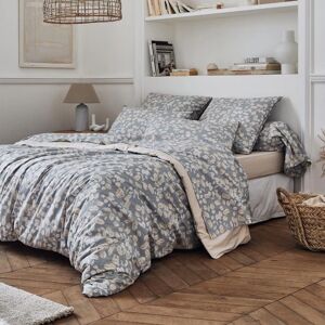 Housse de couette percale Tradilinge LISON GRIS