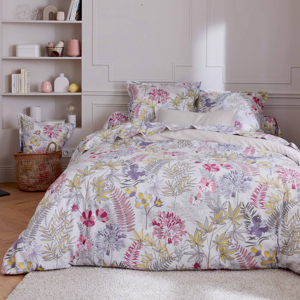 Housse de couette satin Tradilinge ANAÏS PERLE