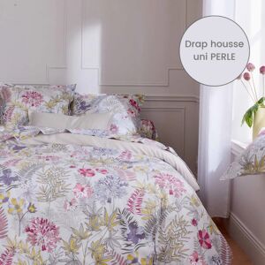 Drap housse satin Tradilinge ANAÏS PERLE - Coloris PERLE (Couleur : Perle)