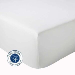 Drap housse 100% coton Tradilinge BLANC (Couleur : Blanc)