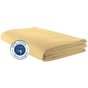 Drap plat 100% coton Tradilinge PAILLE (Couleur : Paille)