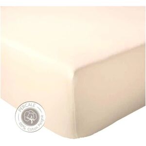 Drap housse percale Tradilinge COQUILLE (Couleur : Coquille)