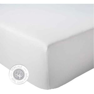 Drap housse percale Tradilinge NUAGE (Couleur : Nuage)