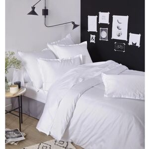 Housse de couette satin Tradilinge BLANC (Couleur : Blanc)