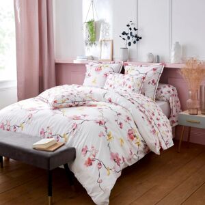 Housse de couette percale Tradilinge ELISA ROSE