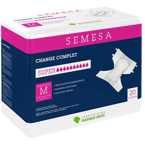 Marque Verte Semesa Change Complet Adulte Super Taille M 20 unites