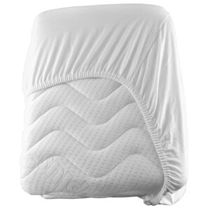 GGM Gastro - Drap-housse Jersey - 100 cm x 200 cm - Lot de 15 pieces en Blanc / Blanc Blanc