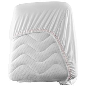 GGM Gastro - Drap-housse Jersey - 200 cm x 200 cm - Lot de 10 pieces en Blanc / Rouge Blanc