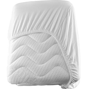 GGM GASTRO - Drap-housse Jersey - 100 cm x 200 cm - Lot de 10 pièces en Blanc / Blanc