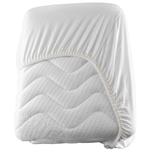 GGM GASTRO - Drap-housse Jersey - 100 cm x 200 cm - Lot de 15 pièces en Blanc / Orange