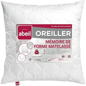 Abeil - Oreiller a mémoire de forme matelassé 60x60 cm blanc - Publicité