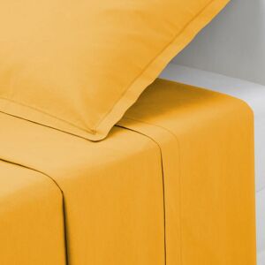 Drap en coton jaune moutarde 180x290cm Atmosphera créateur d'intérieur - Ocre - Publicité