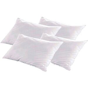 Literie Lot de 4 oreillers 45x70 cm luxotel Fibres creuses Moelleux - Blanc - Bellecour - Publicité