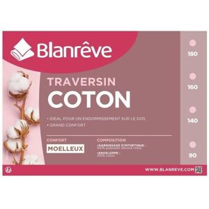 BLANREVE Traversin en coton - 160 cm - Blanc - Publicité