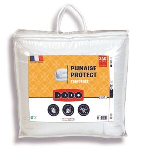 Couette tempérée Dodo 220x240 cm - 2 personnes - Protection anti punaise, anti acarien - 300G/m² - Blanc - Fabriqué en France - Publicité