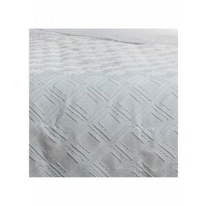 Linder - Dessus de lit motif losange blanc - 230x250cm - Blanc - Publicité