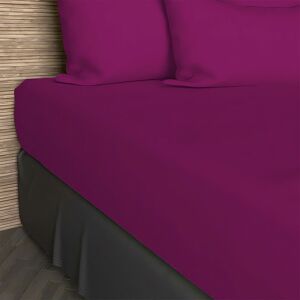 Soleil D Ocre - Drap housse en coton uni 57 Fils/cm2, Violet, par Soleil d'ocre - 90 x 200 cm - Violet - Publicité