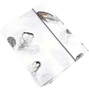 LINNEA Drap plat percale pur coton PLUMES 240x310 cm - Publicité