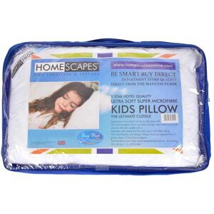 HOMESCAPES Oreiller enfant hypoallergénique en microfibre, 40 x 60 cm - Blanc - Publicité