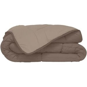 SANS MARQUE Hudson Couette légere Microfibre 200g/m² 220x240cm Taupe & Lin - Publicité