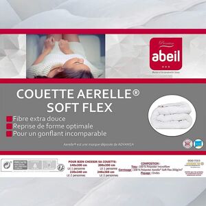 Pack oreiller et Couette de lit premium tempérée 350g blanc Aerelle soft flex Abeil Dimension - 220x240, oreiller - 2 oreillers - Publicité