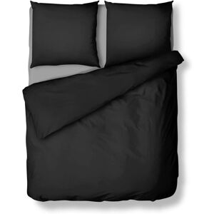 Ugreat - Parure de lit 3 pièces noir unie 1 housse de couette 200x200 + 2 taies d'oreiller 80x80 avec fermeture éclair ykk 110g/m² Renforce microfibre douce pelucheuse infroissable pour lit double d'été,AAFGVC - Publicité