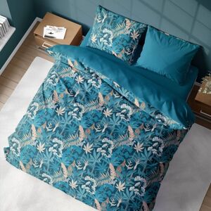 Linnea - Parure de lit coton leopardie 260x240 cm - Bleu - Publicité
