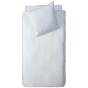 Parure de lit Lili en gaze de coton 140x200cm blanc Atmosphera créateur d'intérieur - Blanc - Publicité