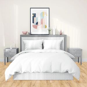 Linnea - Parure de lit sapri satin de coton 240x220 cm - Blanc - Publicité