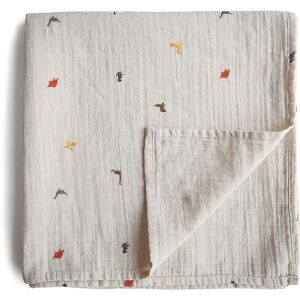 Mushie Muslin Swaddle Blanket Organic Cotton couvertures d’emmaillotage Dinosaurs 120cm x 120cm 1 pcs