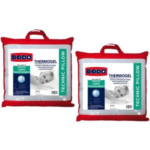 Lot de 2 oreillers DODO memoire de forme effet fraicheur 60x 60 cm FRESH