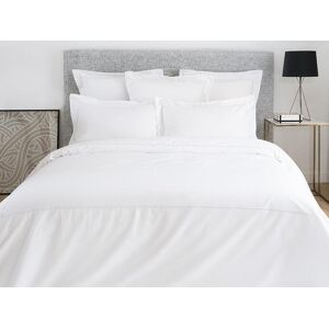 Vente-unique.com Parure de lit percale de coton 80 fils/cm² - Housse de couette 240 x 260 cm + 2 taies d'oreiller - Blanc - CHARMY de PALACIO