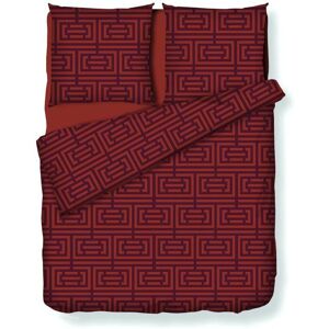 Vente-unique.com Parure de lit en satin 80 fils/cm² - Housse de couette 240 x 260 cm + 2 taies d'oreiller 63 x 63 cm - Terracotta - BURBY