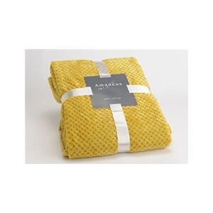 Amadeus Plaid damier 130x170 moutarde - - Jaune - Polyester - Publicité