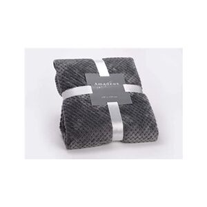 Amadeus Plaid damier 130x170 gris anthracite - - Gris - Polyester - Publicité