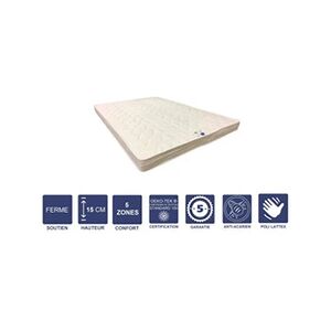 GENERIQUE Lot de 2 Matelas Ferme Mémoire de Forme Pour Canapé Lit + 2 Alèses 80x200 x 15 cm - 5 zones de Confort - Noyau Poli Lattex HR Dernière Génération - - Publicité