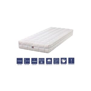 GENERIQUE Matelas Latex Naturel 200x200 x 23 cm Ferme + Oreiller Visco + Alèse - Tissu 100% Coton - Spécial Sommier Electrique - Déhoussable Housse Lavable - 7 - Publicité