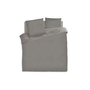 ATMOSPHERA - Parure de lit en coton lavé Tuft - 260x240 cm - Gris - Tuft - Publicité