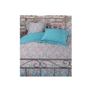 L'Ensoleillade - Parure de lit en coton couleur Emeraude motif Cachemire - 260 x 240 cm - Publicité